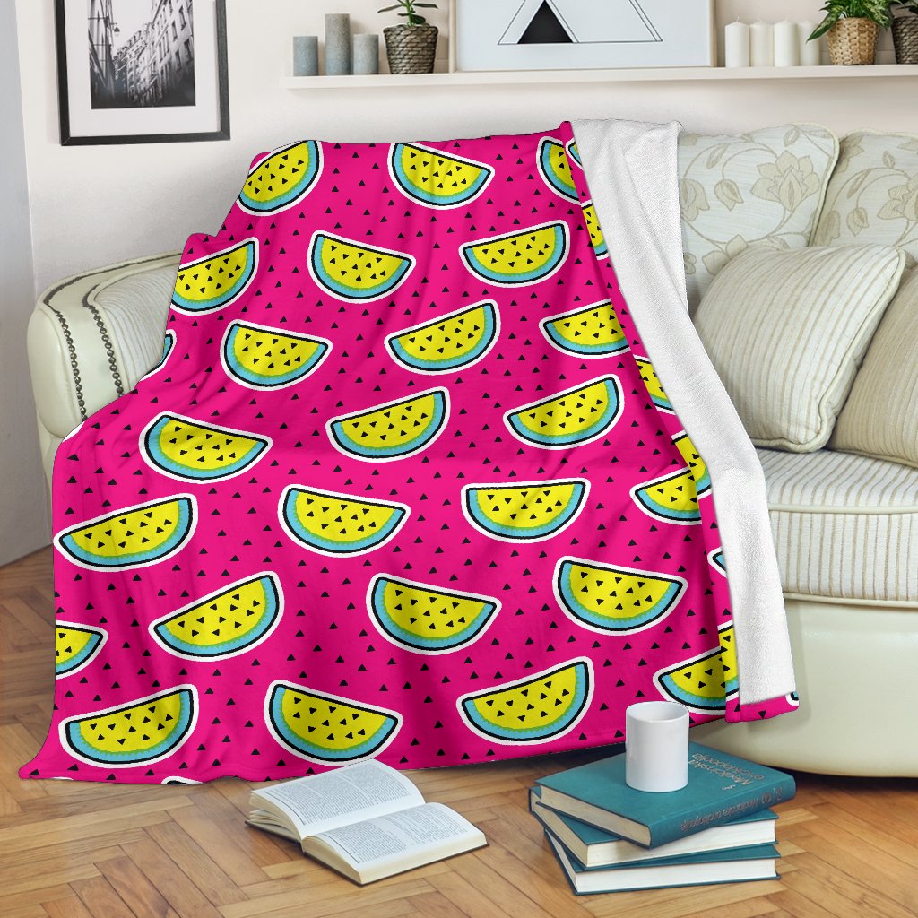 Purple Fancy Watermelon Pattern Print Blanket