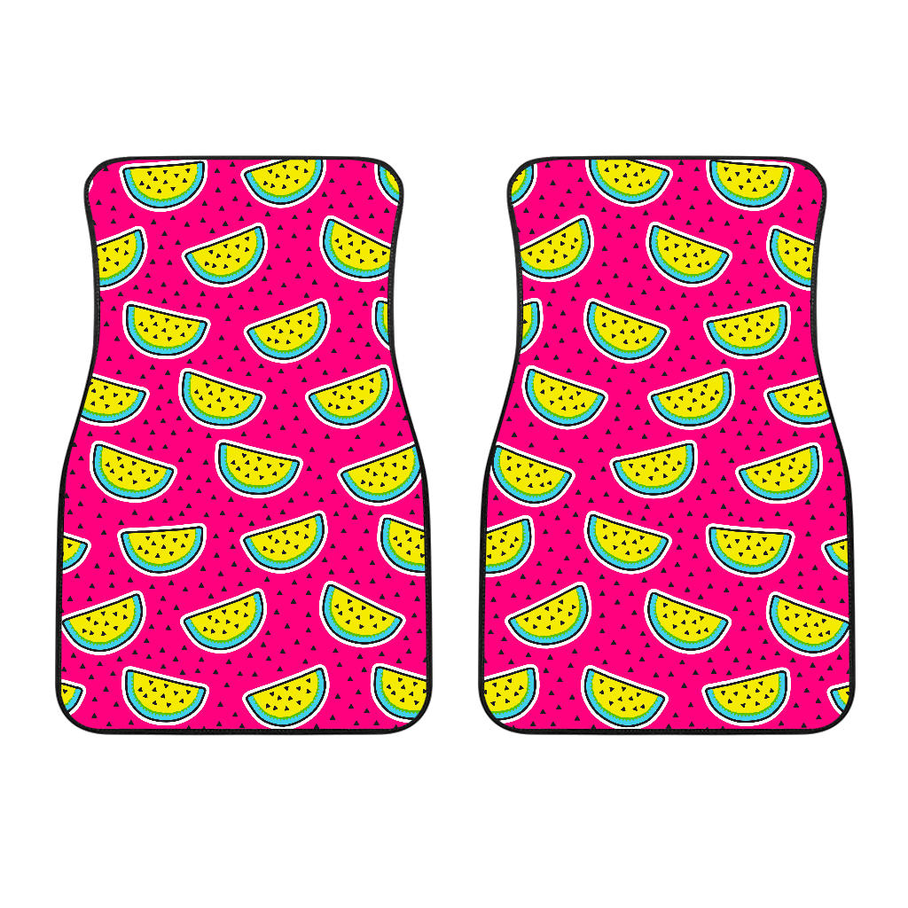 Purple Fancy Watermelon Pattern Print Front Car Floor Mats