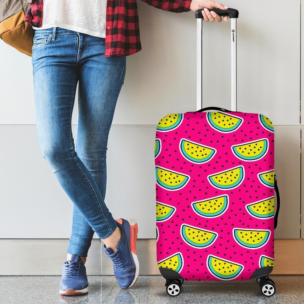 Purple Fancy Watermelon Pattern Print Luggage Cover