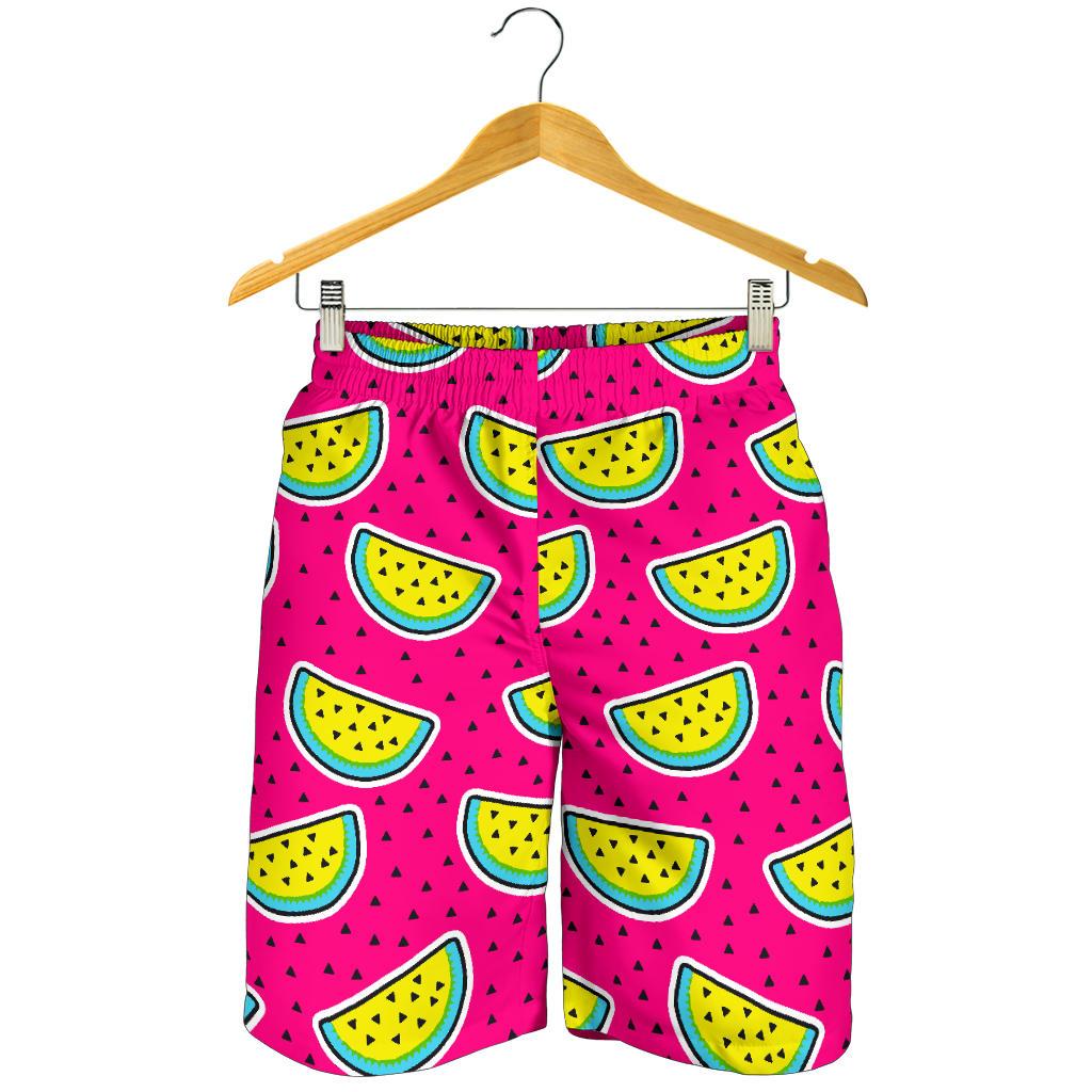 Purple Fancy Watermelon Pattern Print Men's Shorts