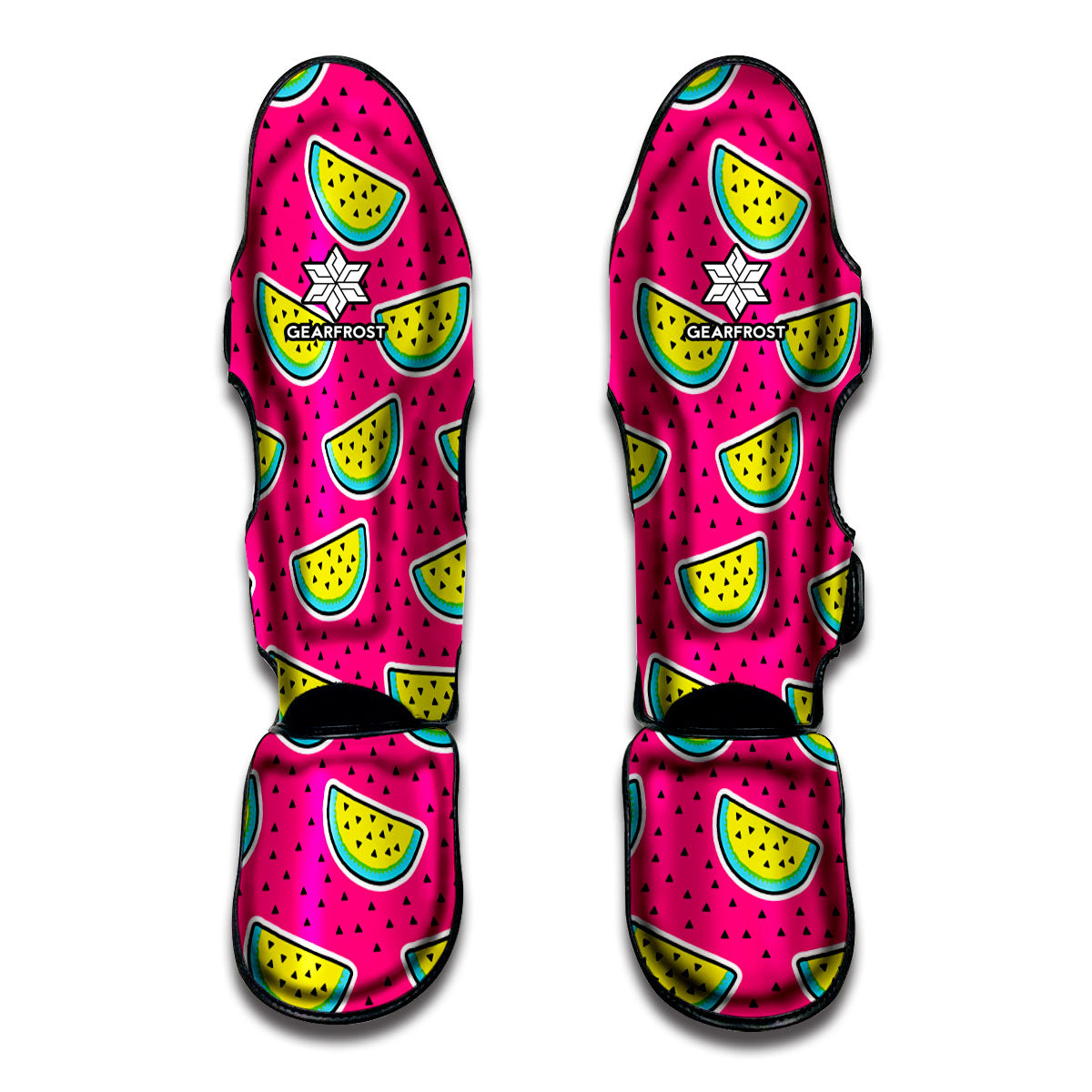 Purple Fancy Watermelon Pattern Print Muay Thai Shin Guards