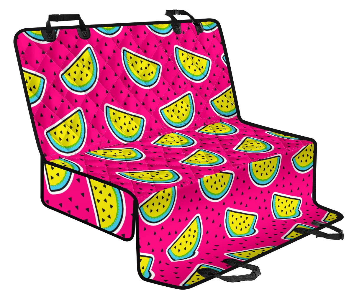 Purple Fancy Watermelon Pattern Print Pet Car Back Seat Cover