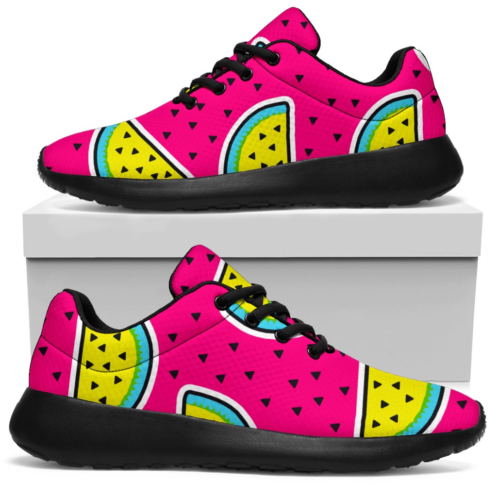 Purple Fancy Watermelon Pattern Print Sport Sneakers