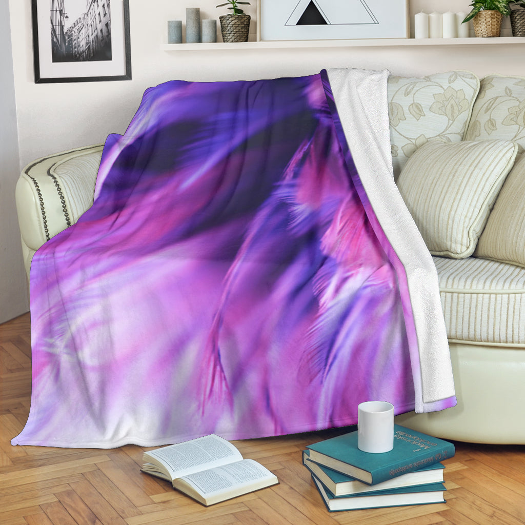 Purple Feather Blanket