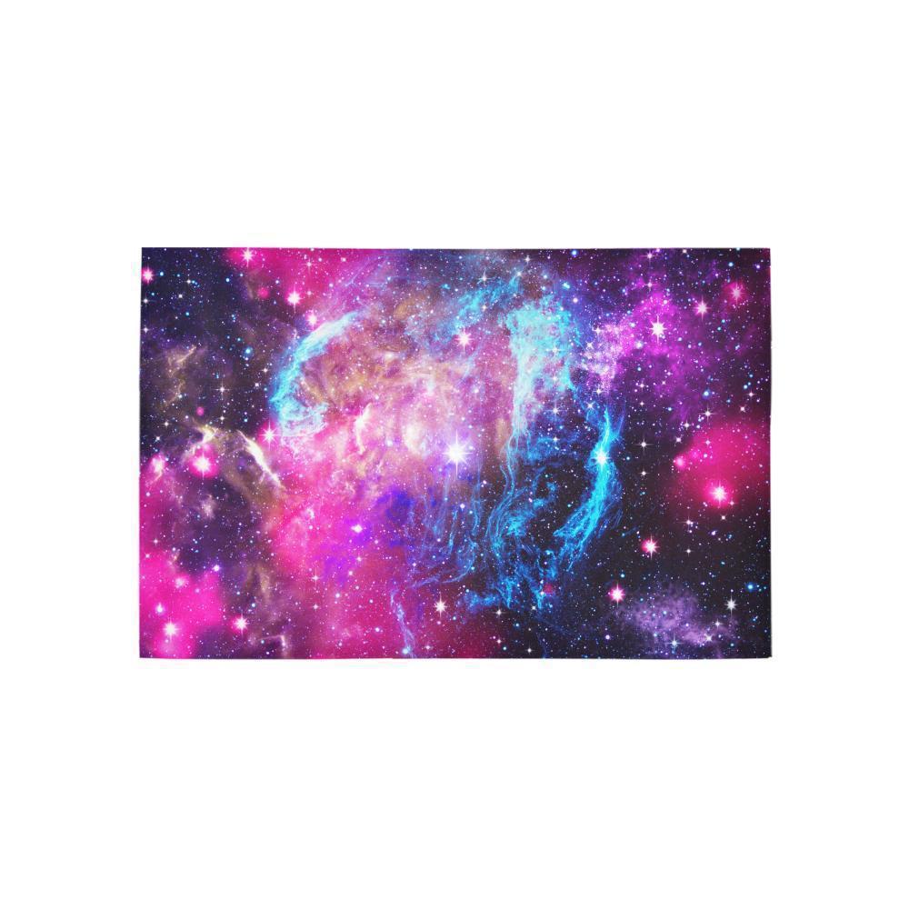 Purple Galaxy Space Blue Stardust Print 3 x 5 Indoor Area Rug