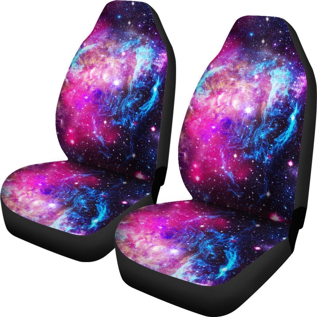 Purple Galaxy Space Blue Stardust Print Universal Fit Car Seat Covers