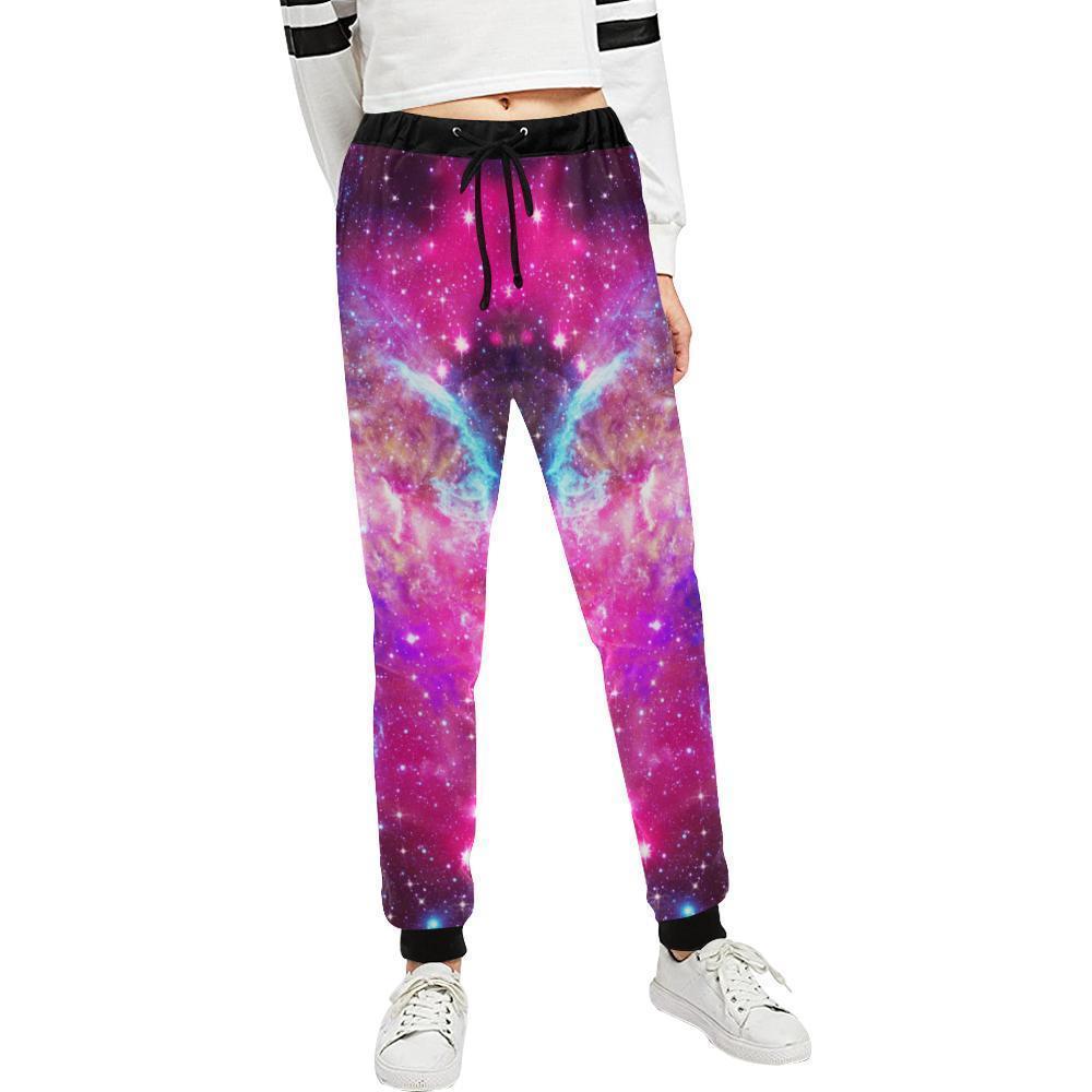 Purple Galaxy Space Blue Stardust Print Women's Sweatpants