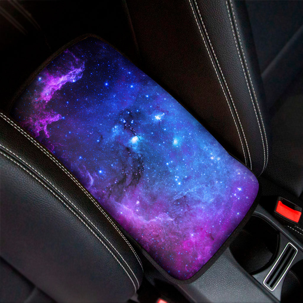 Purple Galaxy Space Blue Starfield Print Car Center Console Cover