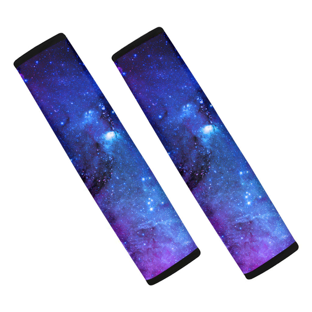 Purple Galaxy Space Blue Starfield Print Car Seat Belt Covers