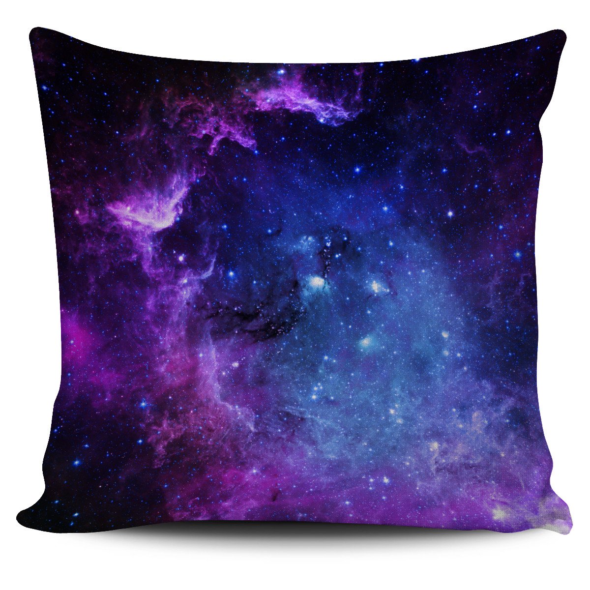 Purple Galaxy Space Blue Starfield Print Pillow Cover