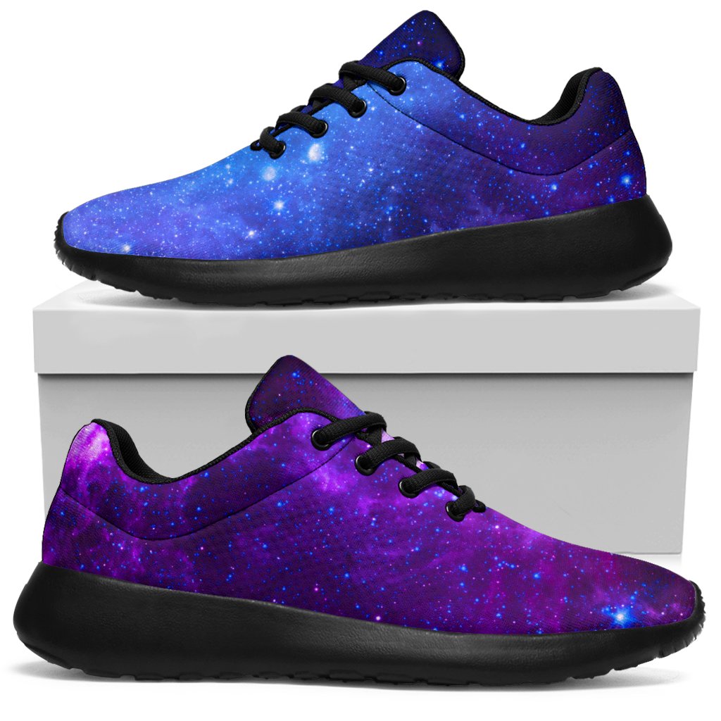 Purple Galaxy Space Blue Starfield Print Sport Sneakers