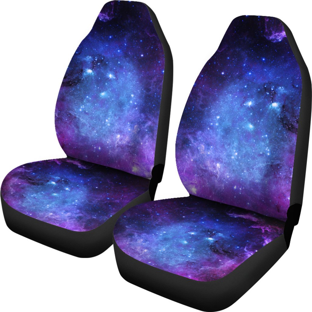 Purple Galaxy Space Blue Starfield Print Universal Fit Car Seat Covers