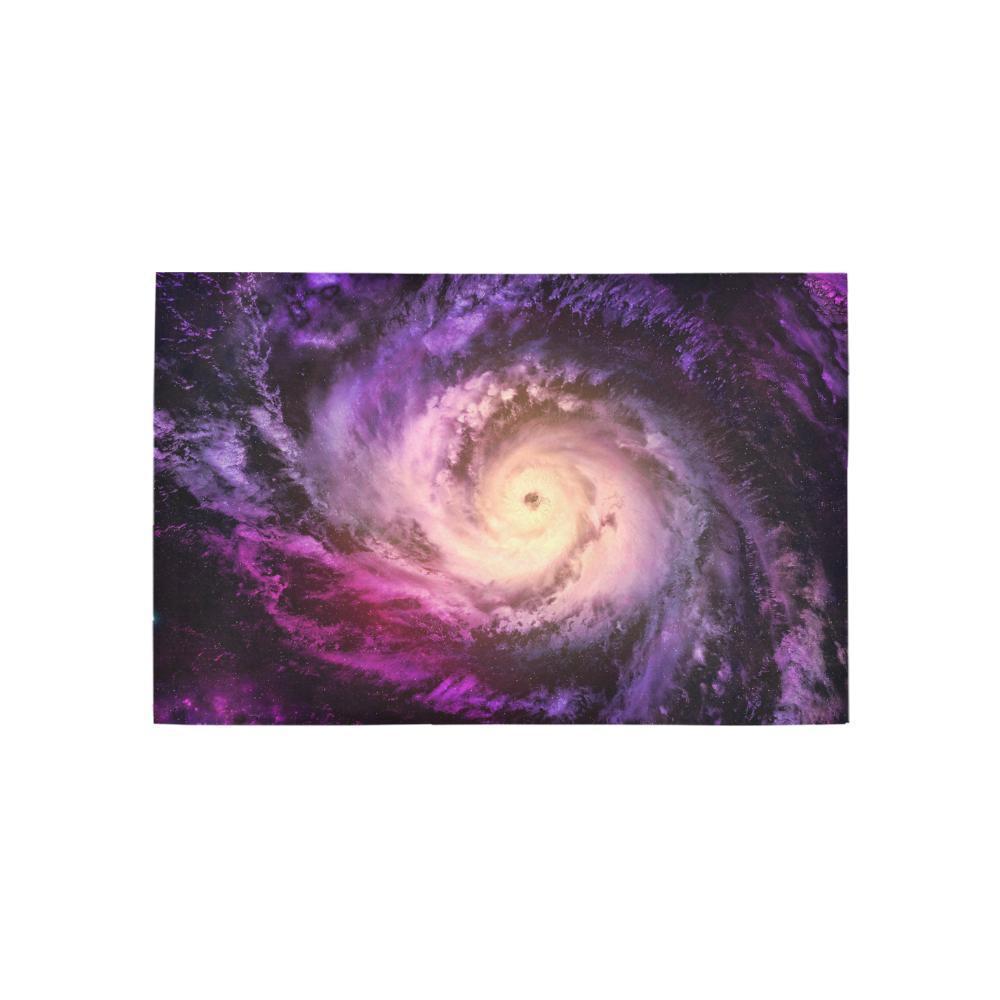 Purple Galaxy Space Spiral Cloud Print 3 x 5 Indoor Area Rug