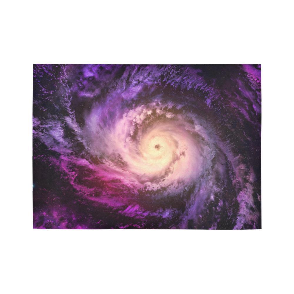 Purple Galaxy Space Spiral Cloud Print 5 x 7 Indoor Area Rug