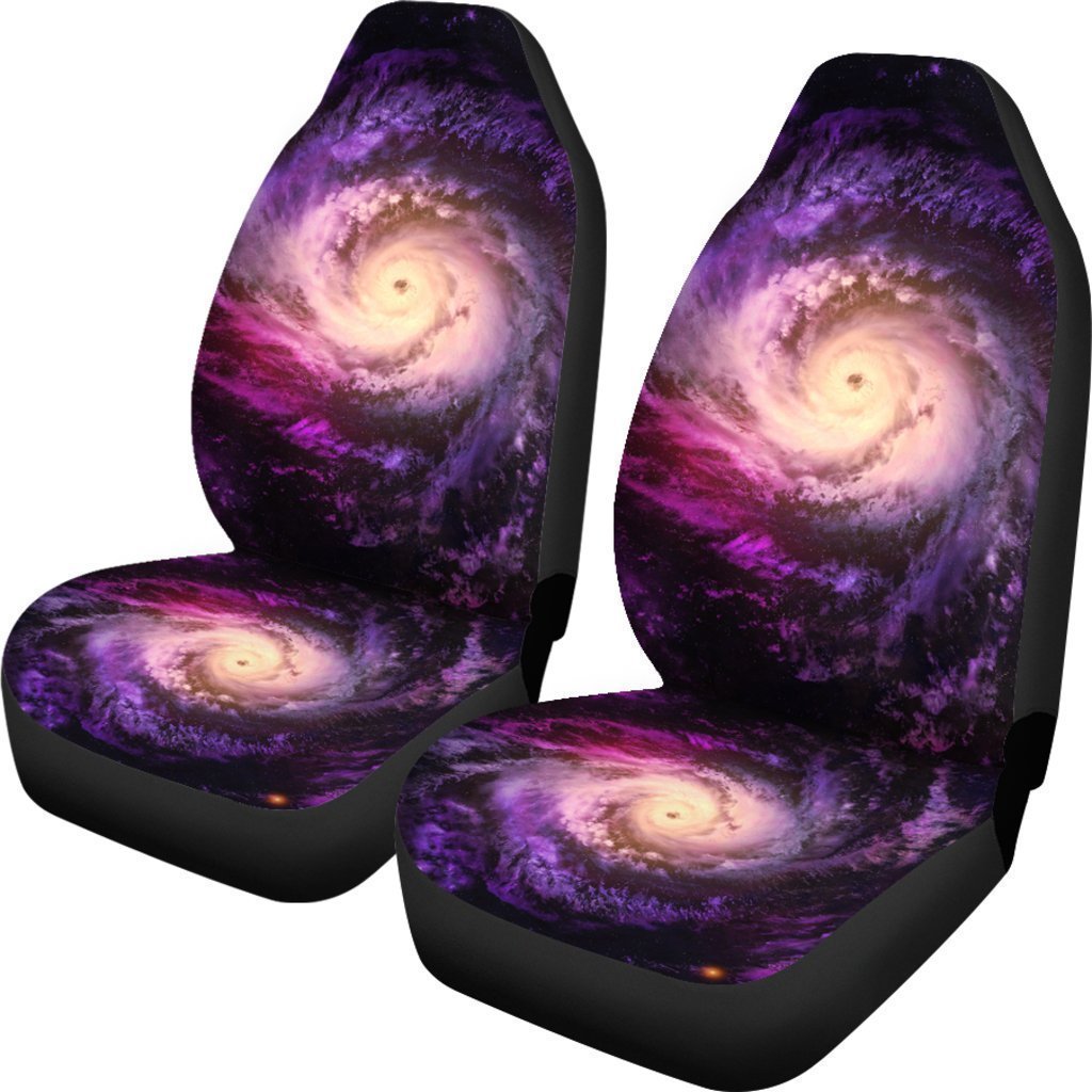 Purple Galaxy Space Spiral Cloud Print Universal Fit Car Seat Covers