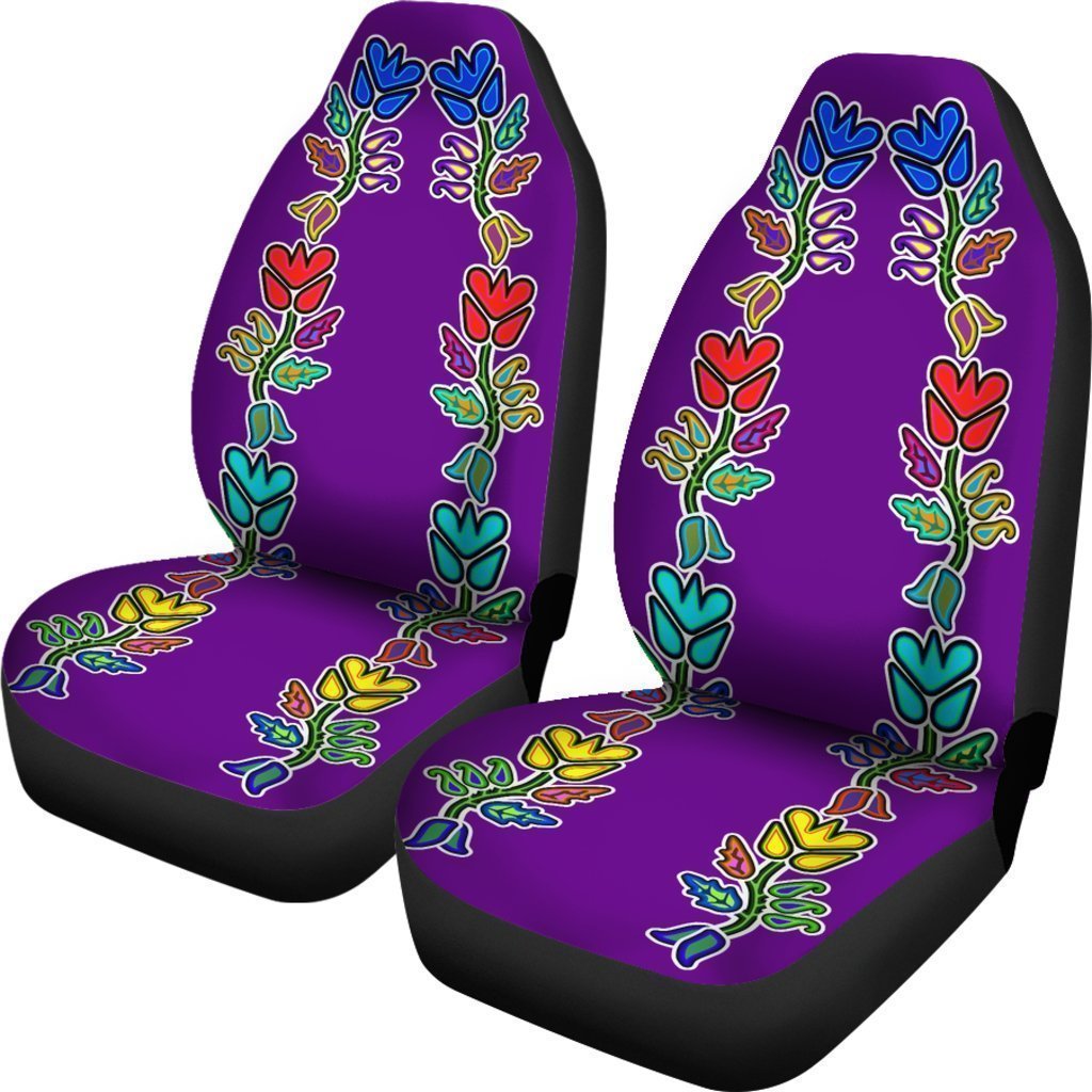 Purple Generations Flowers Universal Fit Car Seat Covers