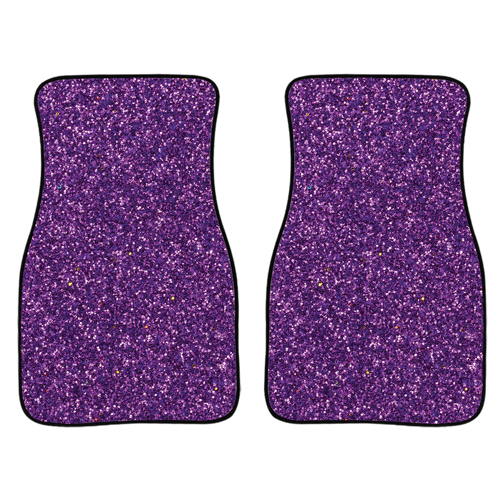 Purple Glitter Texture Print Front Car Floor Mats