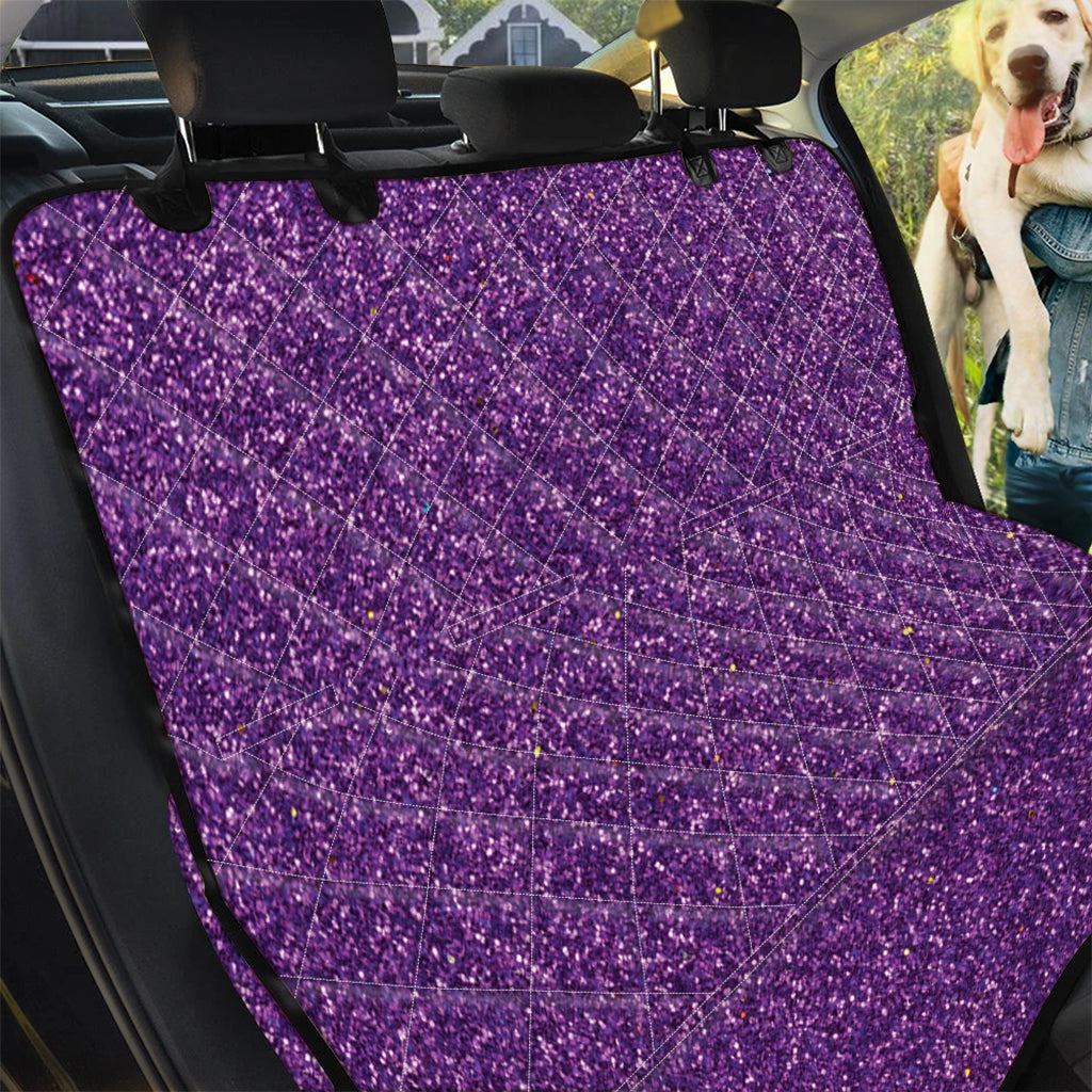 Purple Glitter Texture Print Pet Car Back Seat Cover