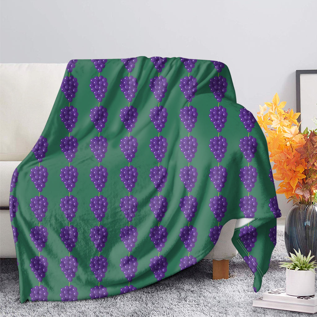 Purple Grape Pattern Print Blanket