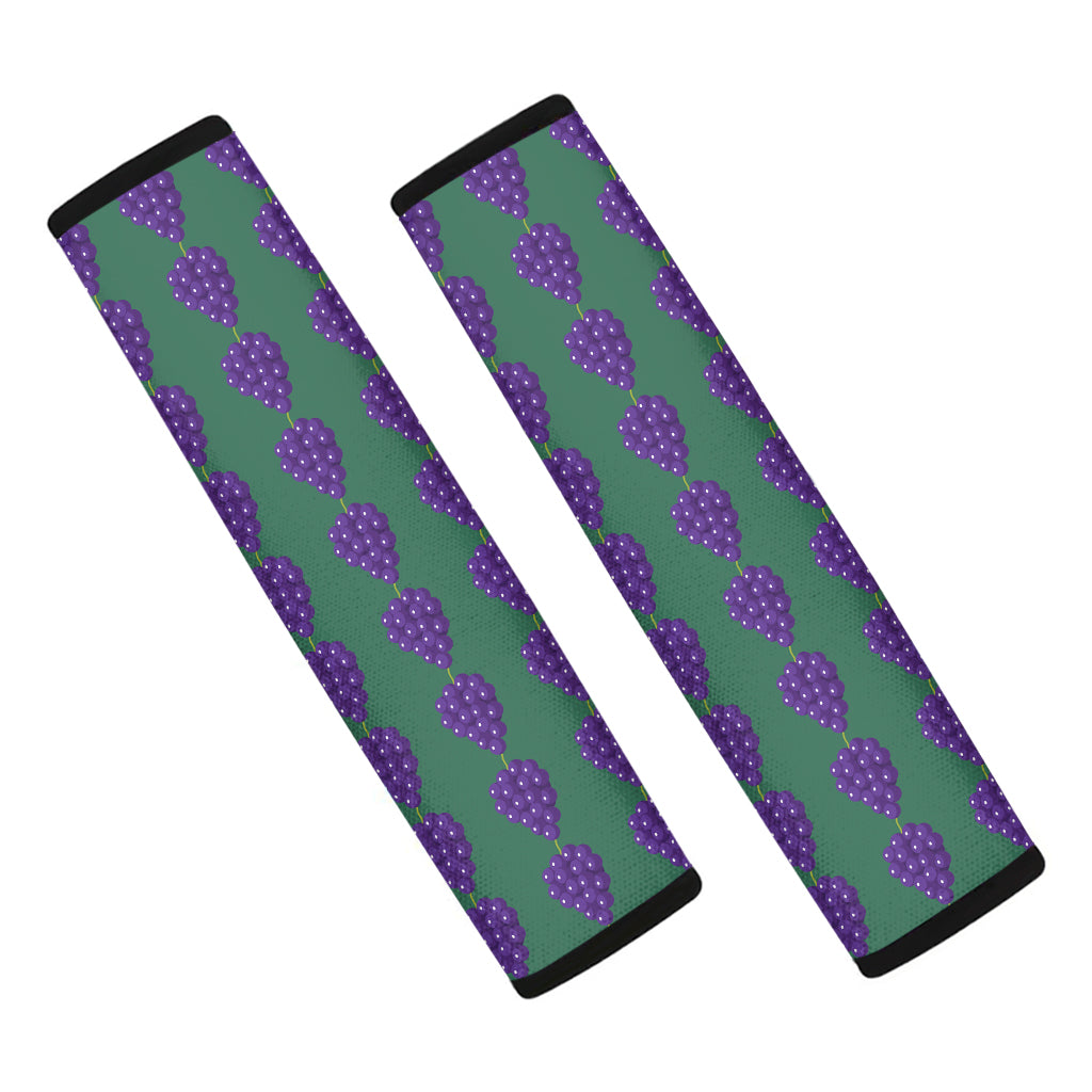 Purple Grape Pattern Print Car Seat Belt Covers