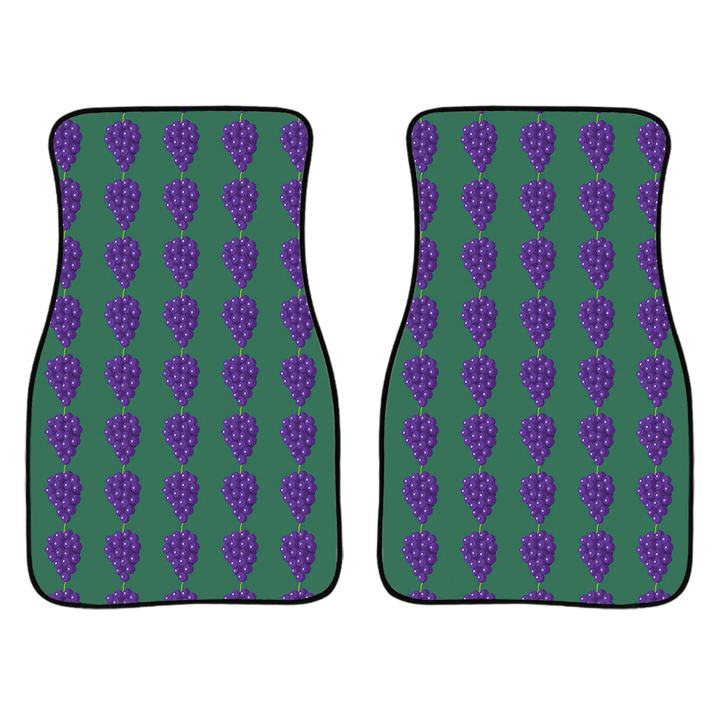 Purple Grape Pattern Print Front Car Floor Mats