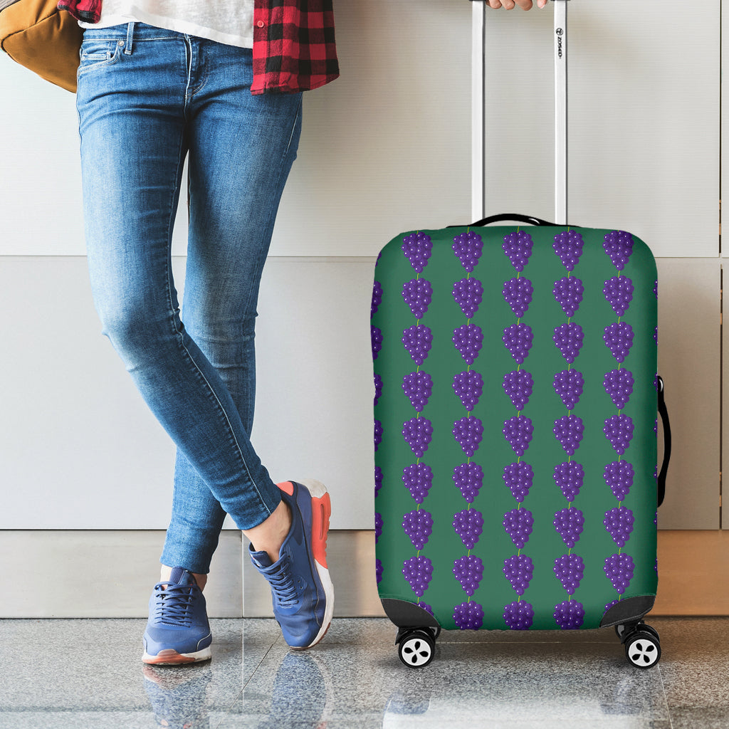 Purple Grape Pattern Print Luggage Cover