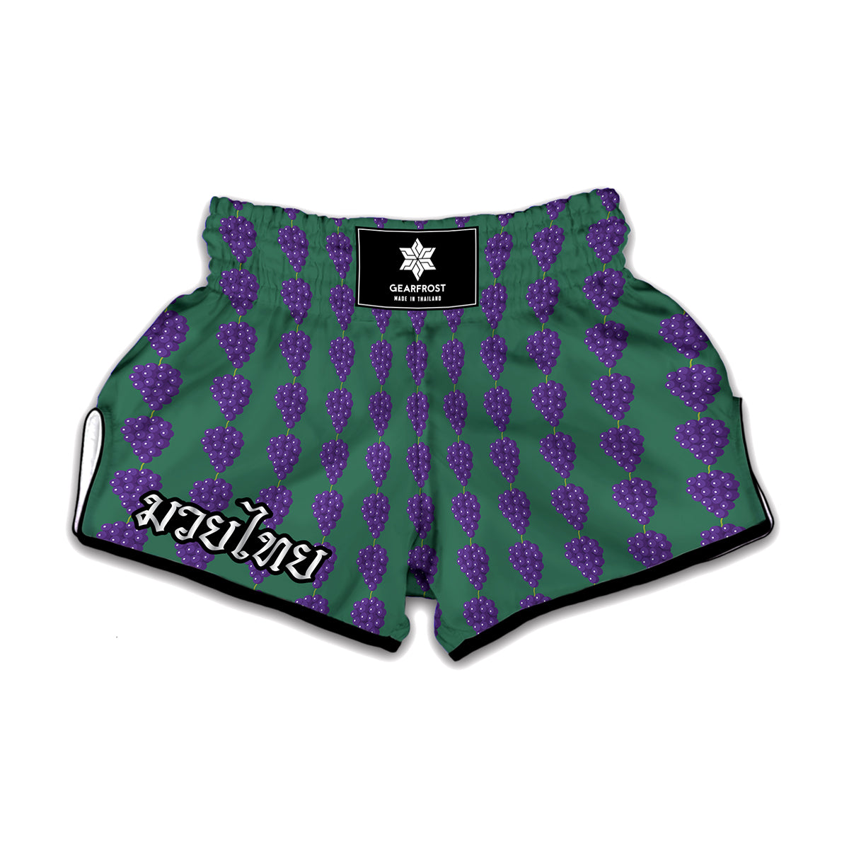 Purple Grape Pattern Print Muay Thai Boxing Shorts