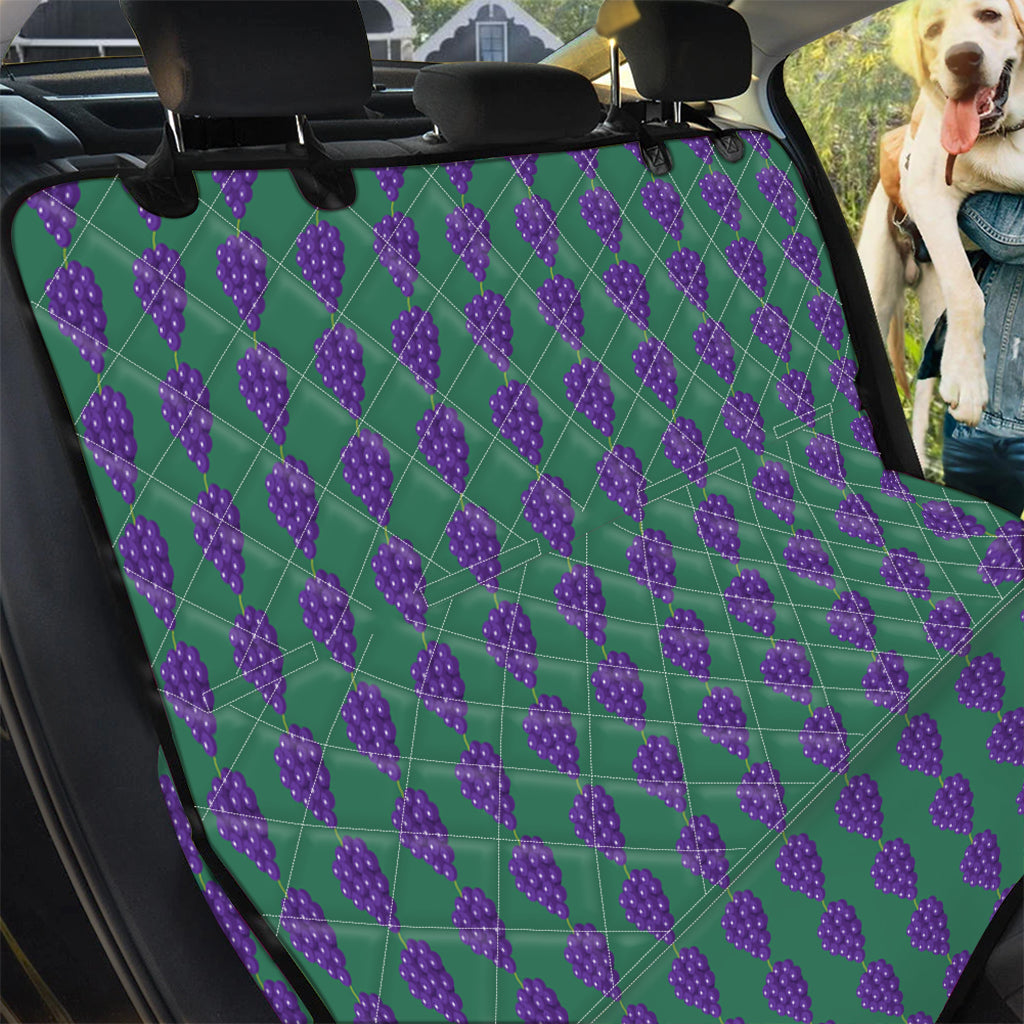 Purple Grape Pattern Print Pet Car Back Seat Cover