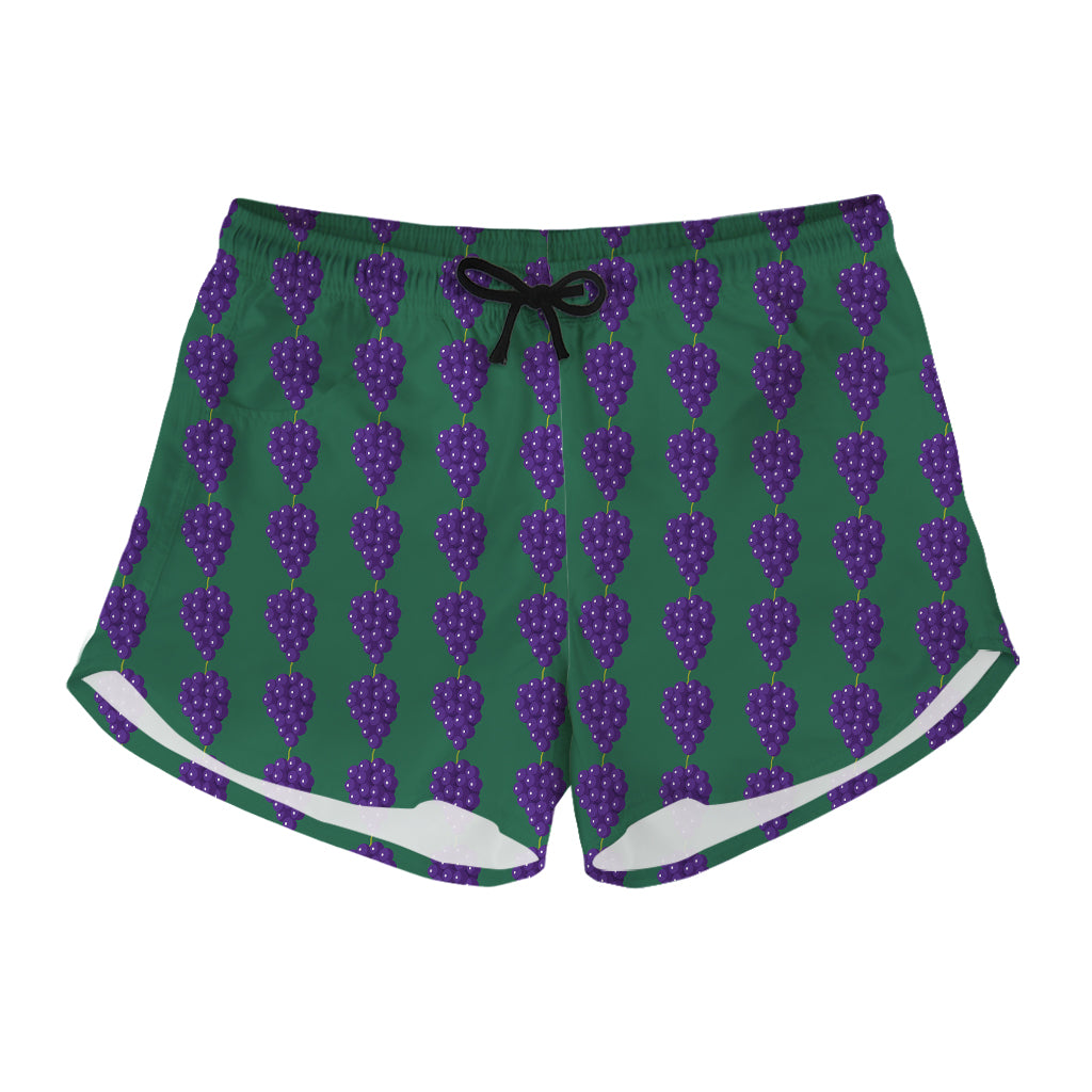 Purple Grape Pattern Print Women's Shorts