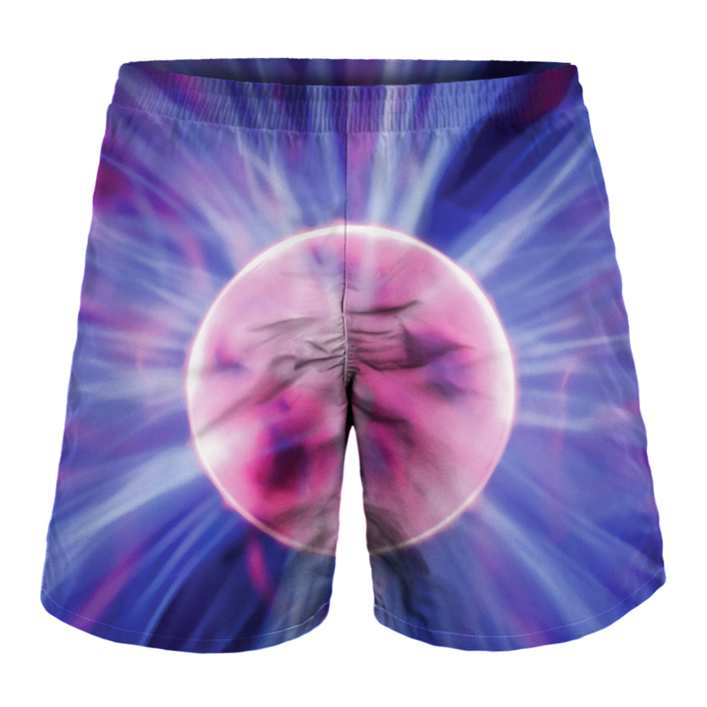 Purple Plasma Ball Print Men's Shorts