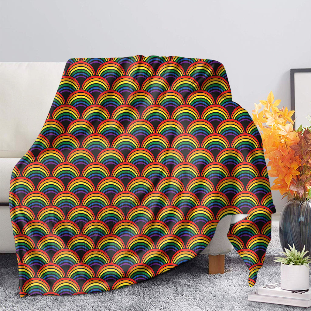 Rainbow Gay Pride Pattern Print Blanket