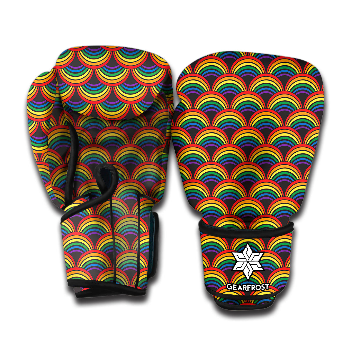 Rainbow Gay Pride Pattern Print Boxing Gloves