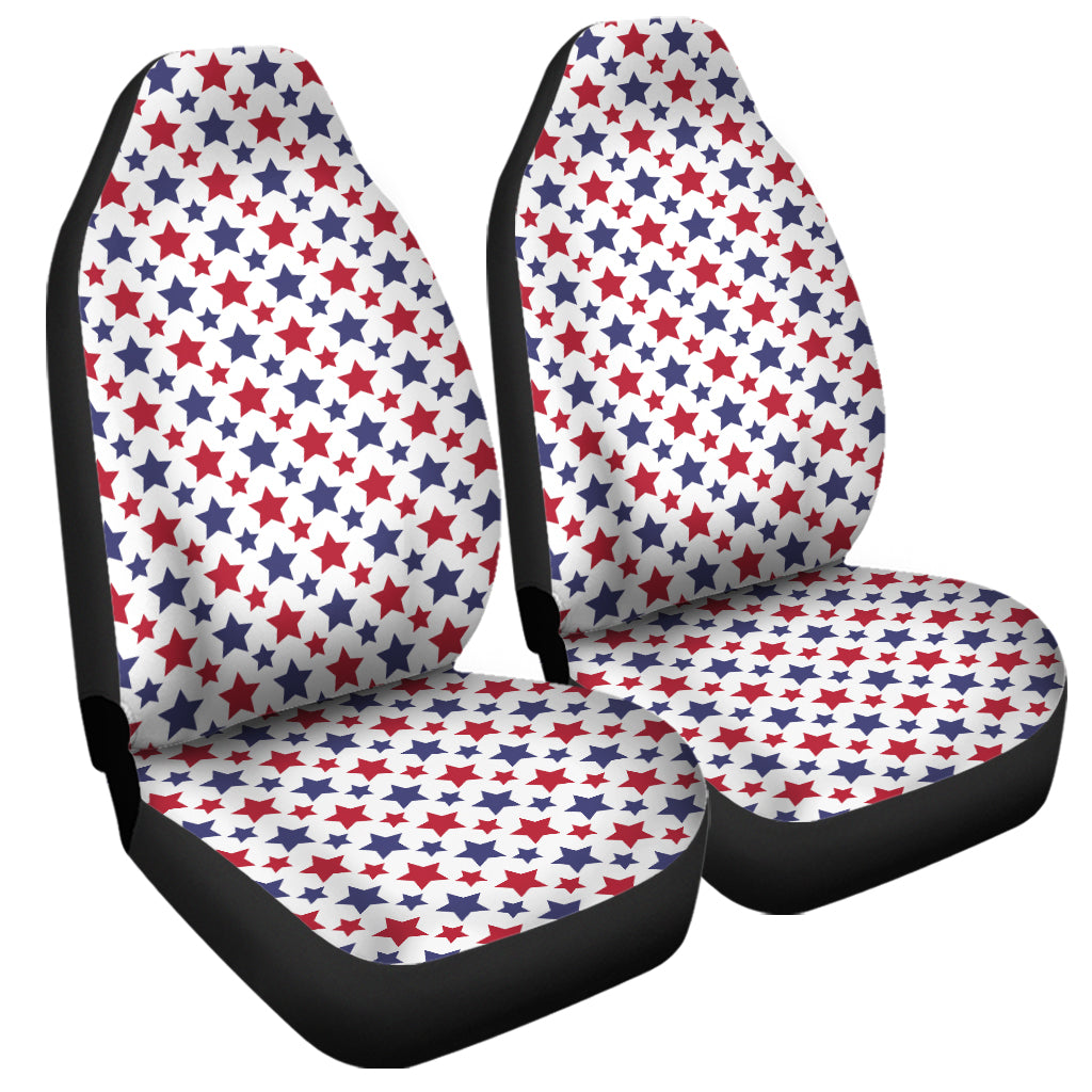 Red And Blue American Star Pattern Print Universal Fit Car Seat Covers