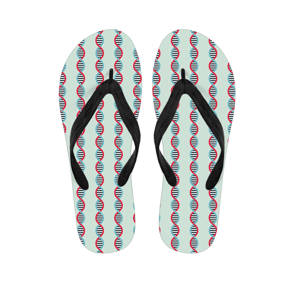 Red And Blue DNA Pattern Print Flip Flops