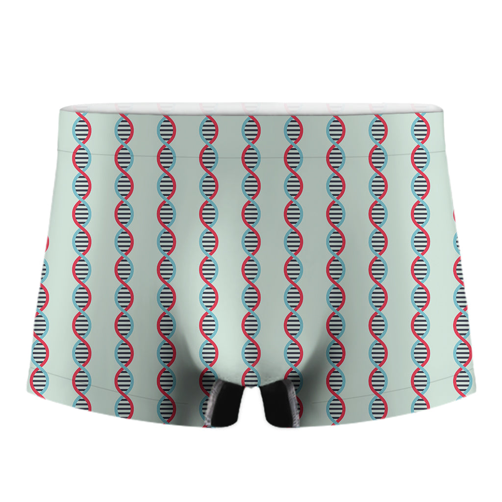 Red And Blue DNA Pattern Print Men's Boxer Briefs