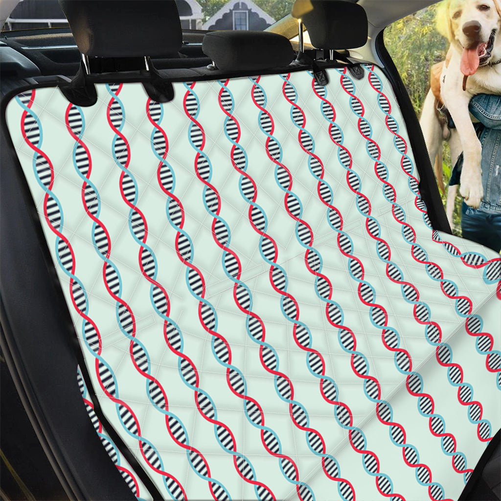 Red And Blue DNA Pattern Print Pet Car Back Seat Cover