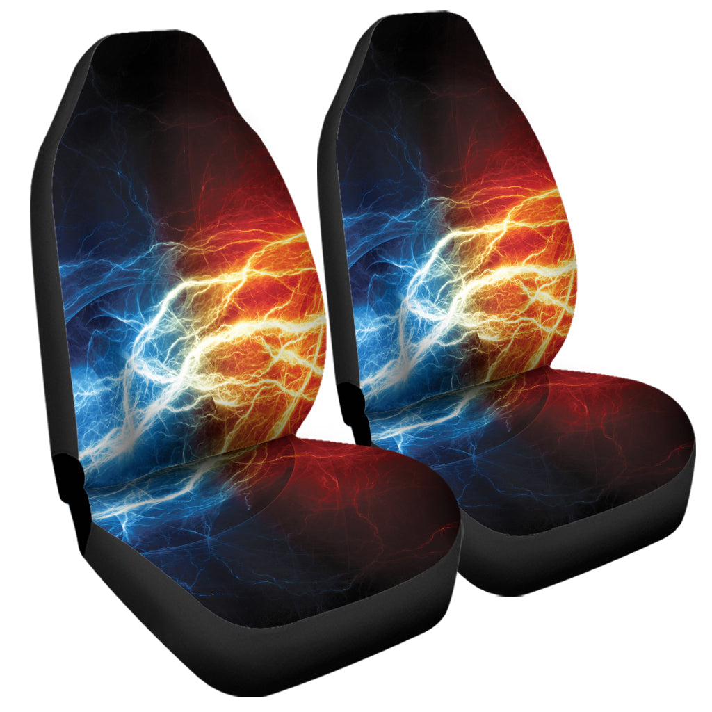 Red And Blue Lightning Print Universal Fit Car Seat Covers