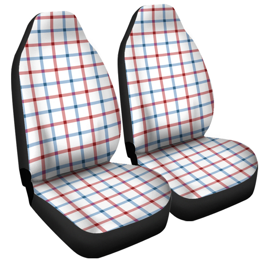 Red And Blue Tattersall Pattern Print Universal Fit Car Seat Covers