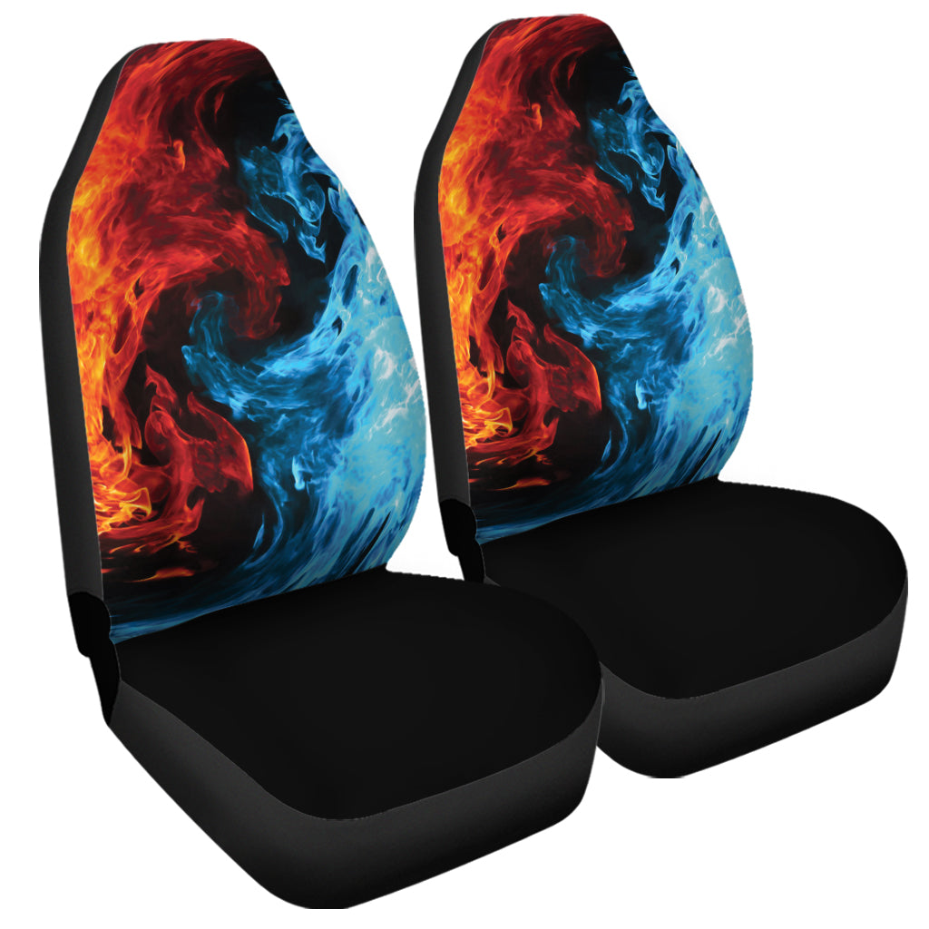 Red And Blue Twin Flame Print Universal Fit Car Seat Covers