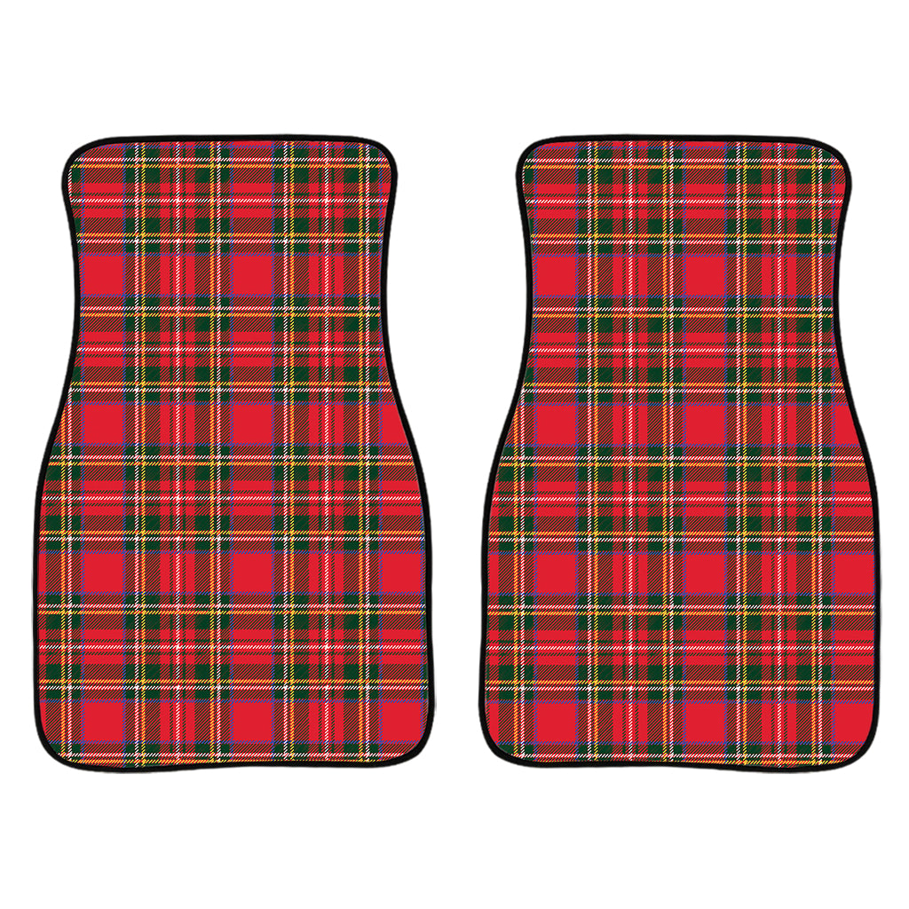 Red And Green Scottish Tartan Print Front Car Floor Mats