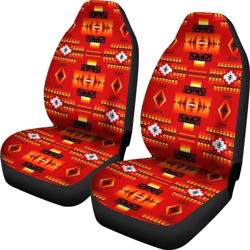 Red And Orange Native Universal Fit Car Seat Covers