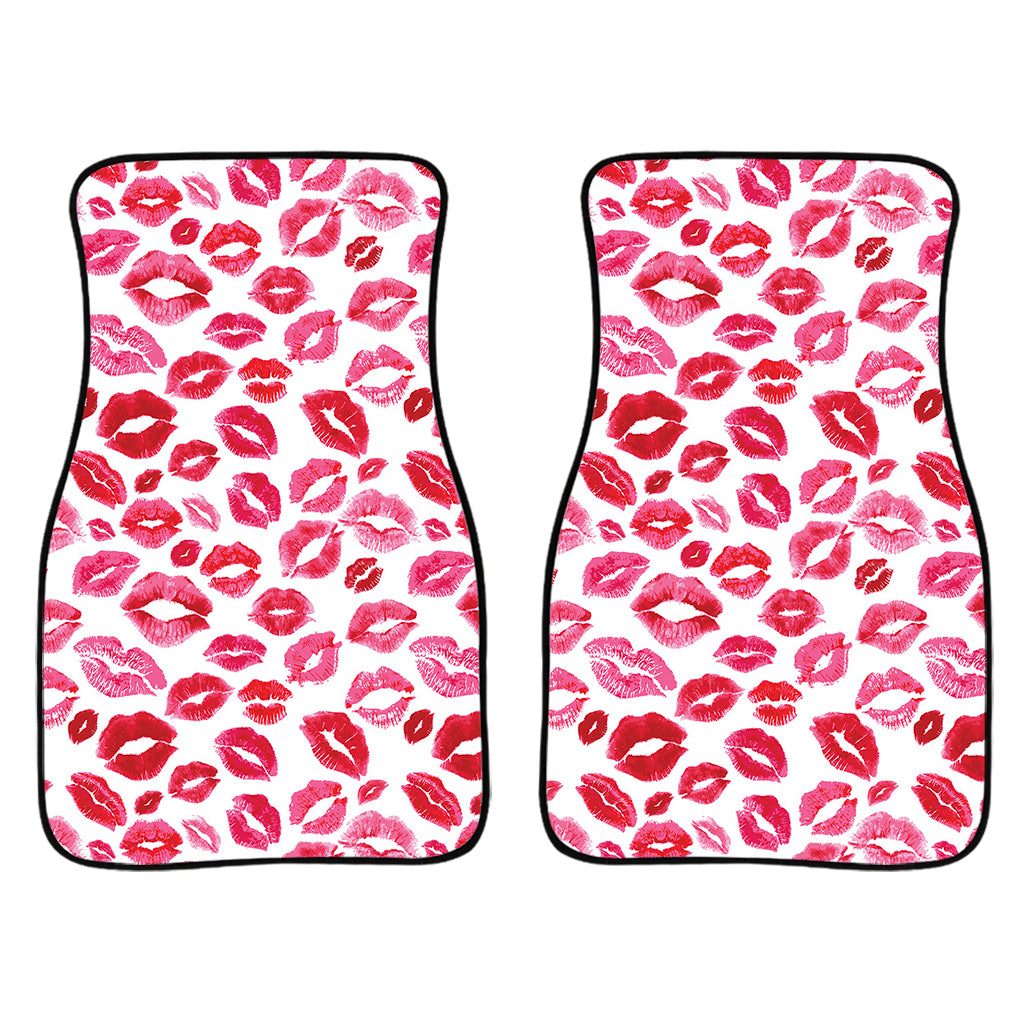 Red And Pink Lips Pattern Print Front Car Floor Mats