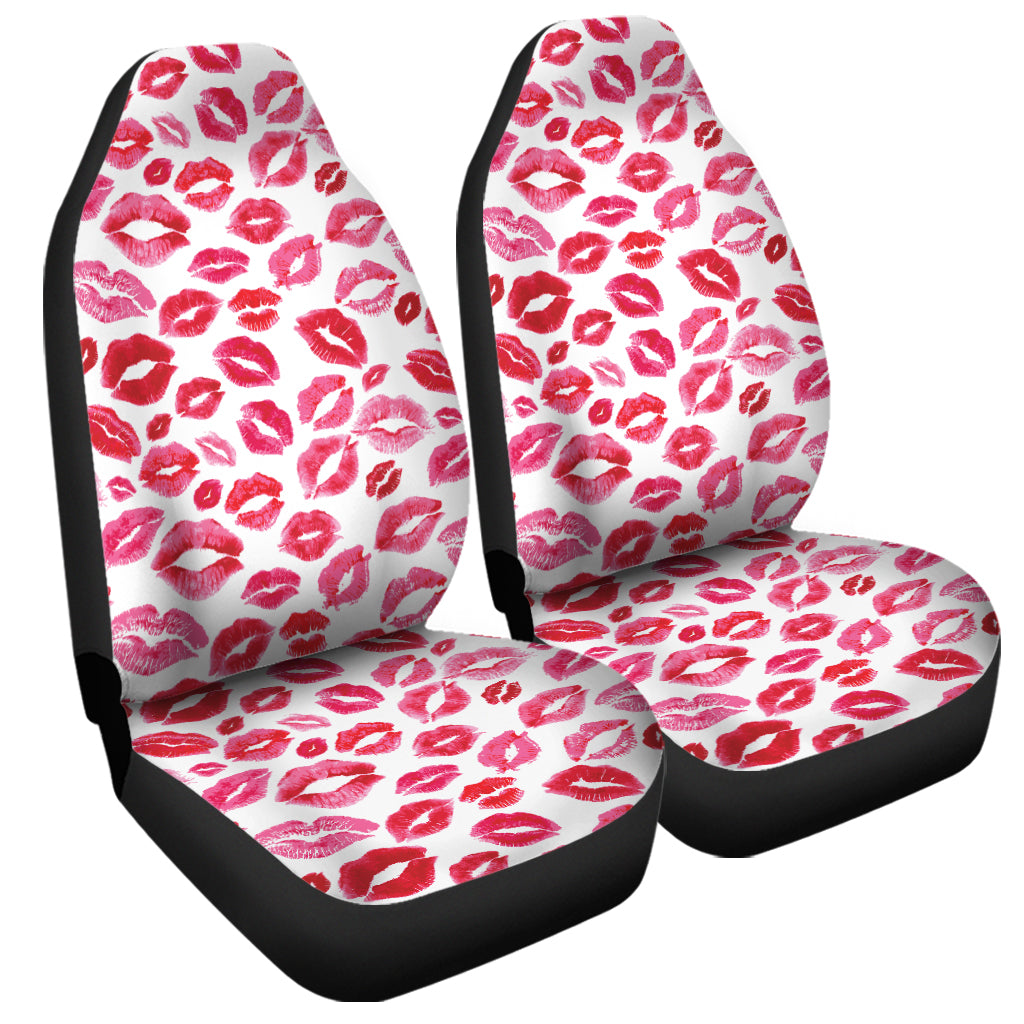 Red And Pink Lips Pattern Print Universal Fit Car Seat Covers