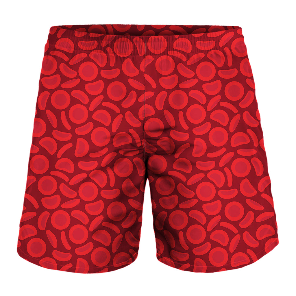Red Blood Cells Pattern Print Men's Shorts