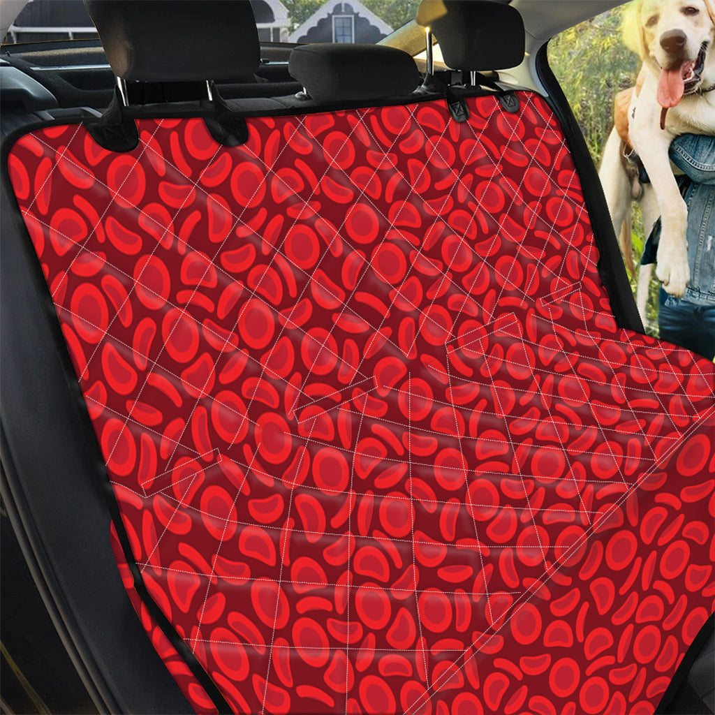 Red Blood Cells Pattern Print Pet Car Back Seat Cover
