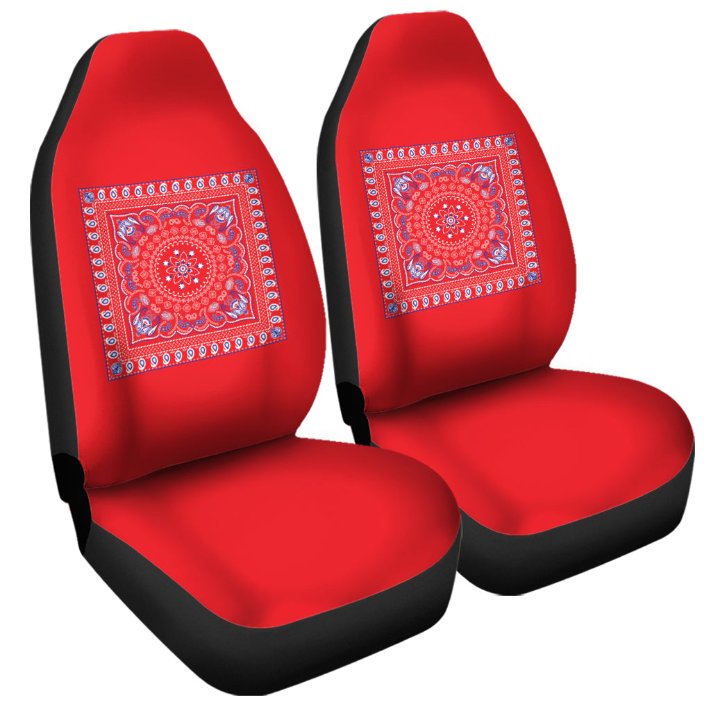 Red Blue And White Bandana Print Universal Fit Car Seat Covers