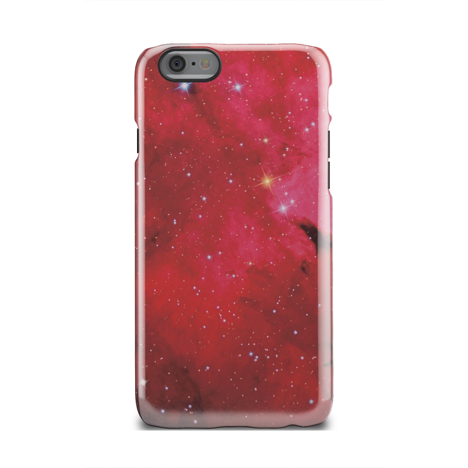 Red Galaxy Space Cloud Print Tough Phone Case