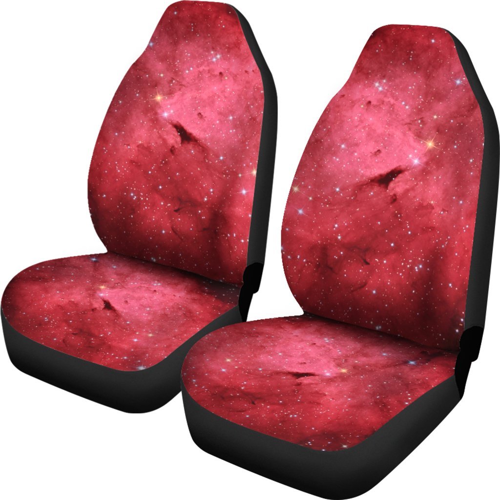 Red Galaxy Space Cloud Print Universal Fit Car Seat Covers