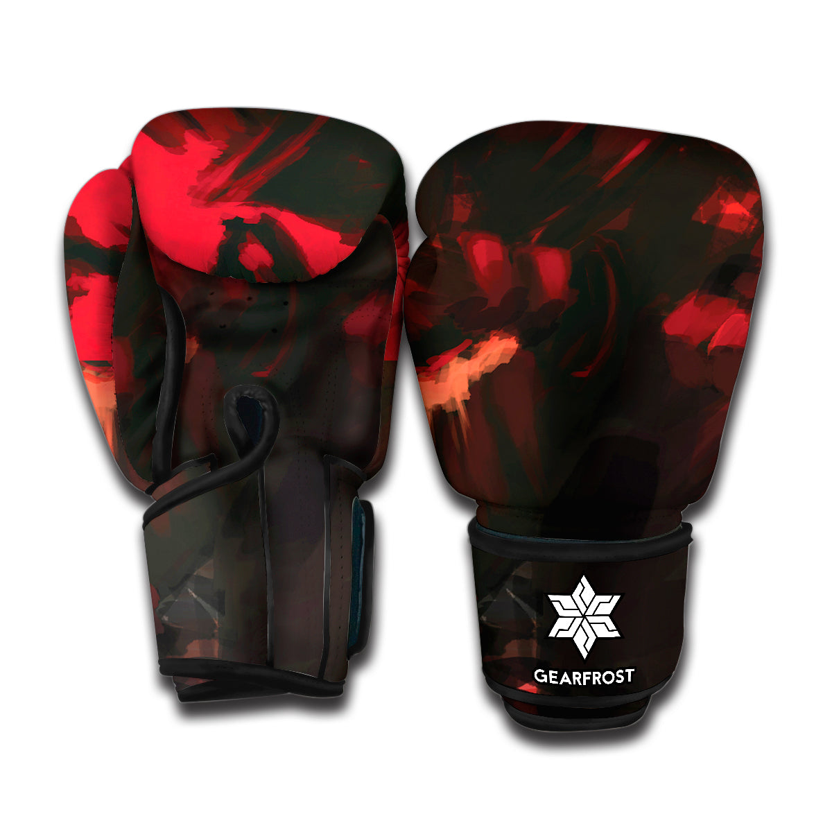 Red Sunset Samurai Print Boxing Gloves
