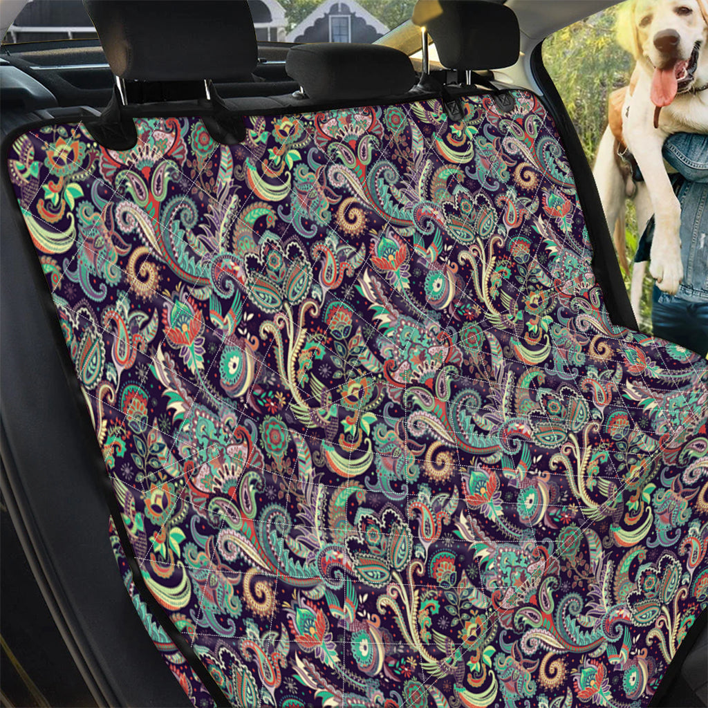 Retro Indian Paisley Pattern Print Pet Car Back Seat Cover